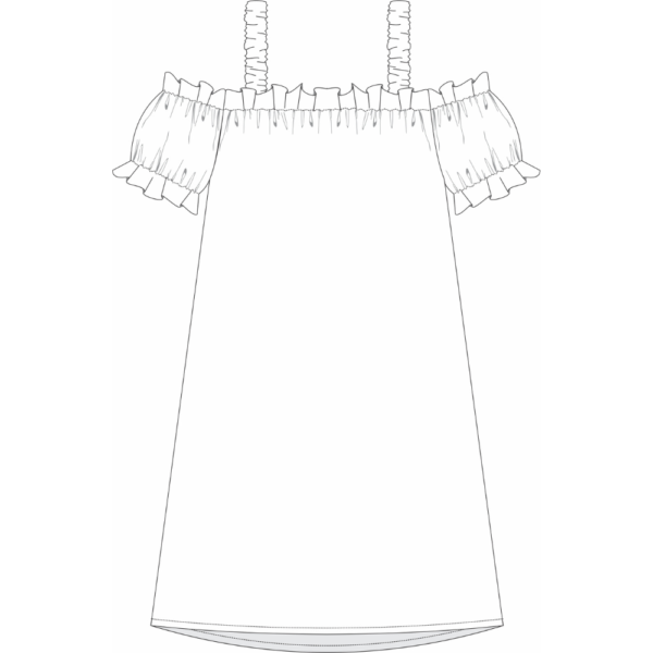 Vestido infantil ciganinha PDF Ref. 1006IJ