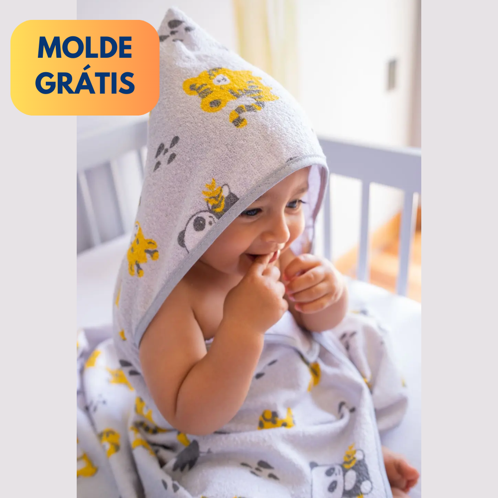 Toalha bebê com capuz PDF Ref. 6011
