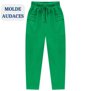 Molde para calça feminina de malha Audaces Ref. 2004