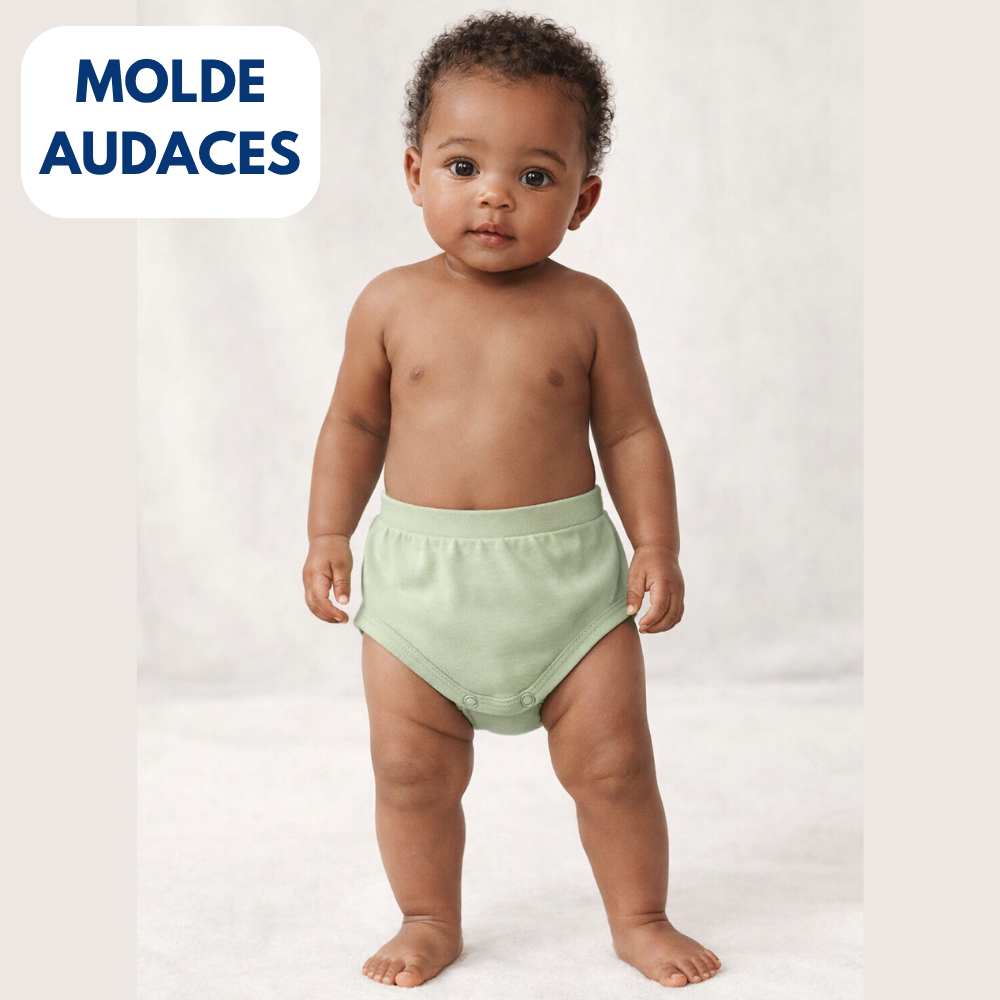 Molde tapa fralda romper bebê AUDACES Ref. 7000