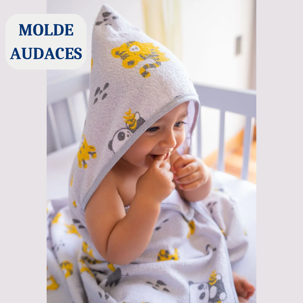 Molde toalha bebê com capuz AUDACES Ref. 7002