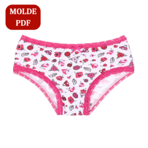 Molde para calcinha infantil de algodão PDF Ref. 6002