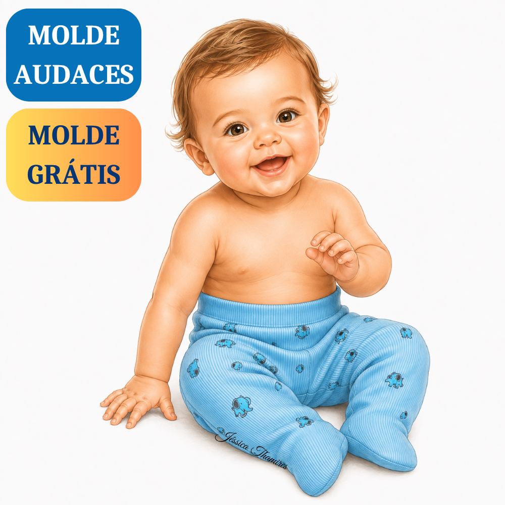Molde calça bebê com pezinho AUDACES Ref. 7002