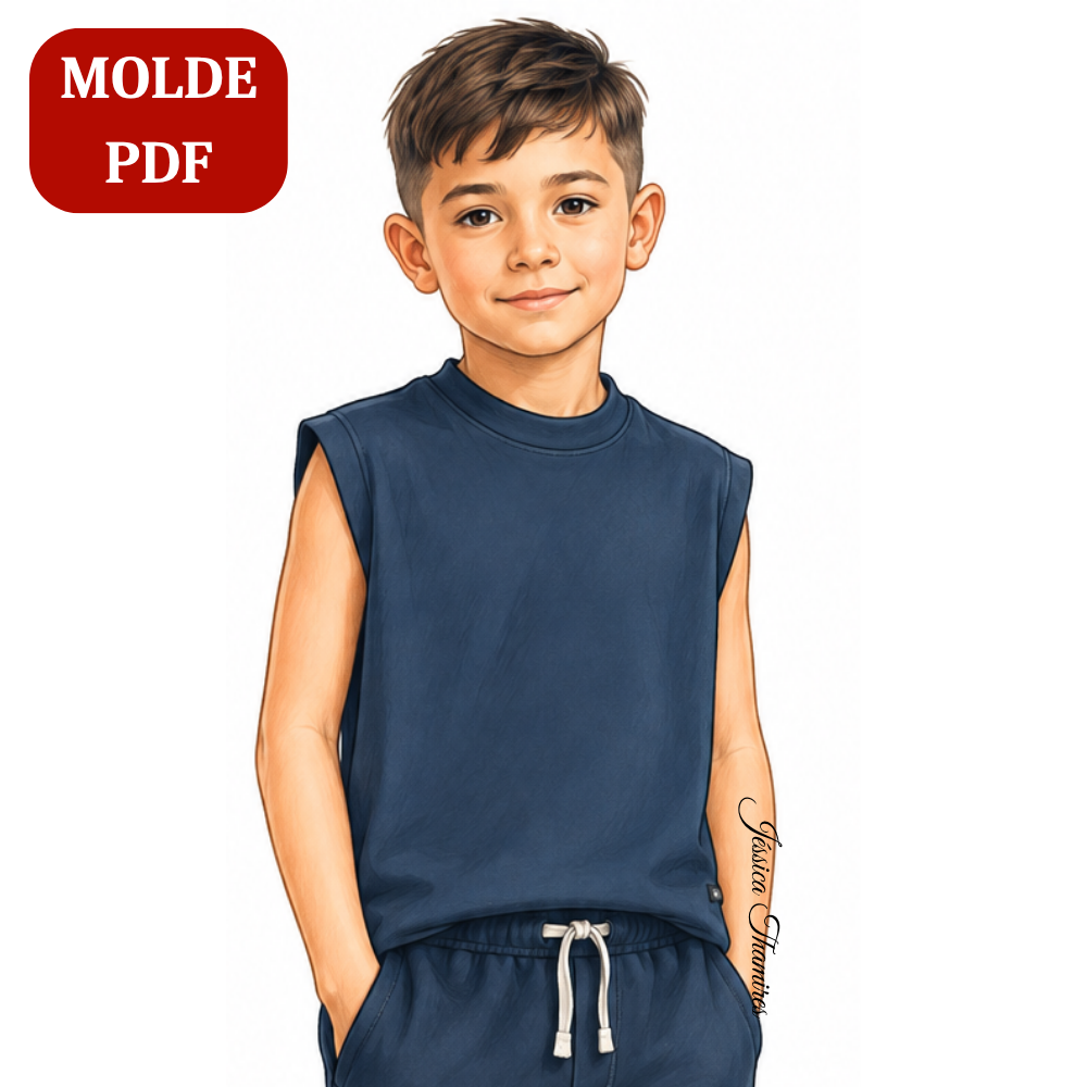 Molde regata infantil oversized PDF Ref. 7005