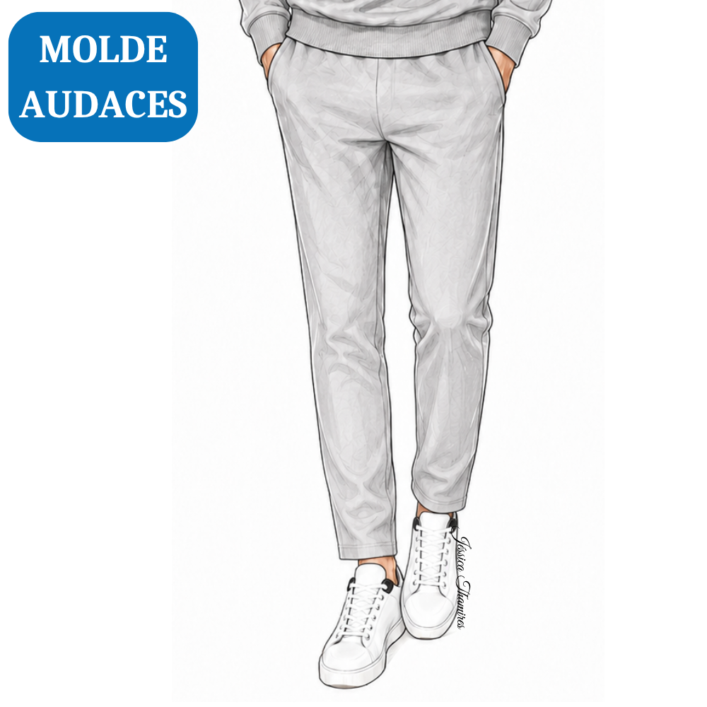 Molde calça moletom masculina AUDACES Ref. 8000